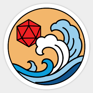 Japanese Aesthetic D20 Dice Sticker